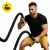 4Fizjo Treniruočių virvė, 15 metrų sunki kovinė virvė fitnesui, jėgai ir kondicionavimui, funkcinė treniruočių virvė