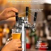 Trigubas pilstomo alaus bokšto dozatorius, nerūdijančio plieno kegeratoriaus rinkinys barui ir restoranui, 3 čiaupų alaus bokštas su savaime užsidarančiais kotais, gėrimų pilstymo įranga šventėms