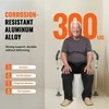 Tualeto saugos turėklas, reguliuojamas plotis ir aukštis, atlaiko 136 kg, tualeto rankenos su paminkštintais porankiais neįgaliesiems, senjorams