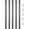 Turėklų stulpeliai, 101 vnt., metaliniai, 66 cm x 1.9 cm, laiptų baliustrada su varžtais, aliuminio lydinio terasos turėklai, mediniai ir kompoziciniai, kvadratiniai, balkonui, terasai