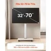 TV staliukas Mobilus televizoriaus stovas 32-70 colių ekranams, su 25° pasukimu ir reguliuojamu aukščiu, televizoriaus staliukas su ratukais, išlaiko 45 kg, VESA 600x400mm, grindų stovas televizoriui