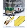 Tvirtinimo diržai su terkšle kraustymuisi, priekaboms, motociklams, baidarėms, automobilių stogams, sustiprinti diržai su dvigubais J formos kabliais, krovinių tvirtinimo įranga