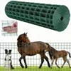 Ūkio tvora, 1 x 25 m, tvirta vinilu dengta cinkuoto plieno vielos tvora gyvuliams ir sodams, gyvūnų aptvaras, tinklas narvams, žalia tvora