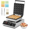 Vaflinė Mini olandiškų blynelių keptuvė, 43 mm poffertjes grilis, 1700W dorayaki kepyklėlė, nelipni nerūdijančio plieno blynų mašina namams ir verslui