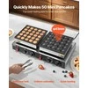 Vaflinė Mini olandų blynelių keptuvė, nelipni Dorayaki kepyklėlė, 1800W elektrinė Poffertjes keptuvė, dviguba temperatūros kontrolė, restoranui, virtuvei, pusryčiams, desertui