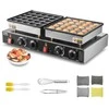 Vaflinė Mini olandų blynelių keptuvė, nelipni Dorayaki kepyklėlė, 1800W elektrinė Poffertjes keptuvė, dviguba temperatūros kontrolė, restoranui, virtuvei, pusryčiams, desertui