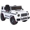 Vaikiškas elektrinis automobilis Mercedes AMG G63 baltas, važiuojamas, licencijuotas, žaislinis automobilis vaikams, elektromobilis
