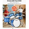 Vaikų būgnų rinkinys, 5 dalių, mėlynas, pradedantiesiems, mažyliams, muzikinis instrumentas
