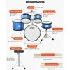 Vaikų būgnų rinkinys, 5 dalių, mėlynas, pradedantiesiems, mažyliams, muzikinis instrumentas