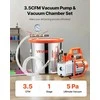 Vakuuminis siurblys, 11.36 l nerūdijančio plieno kamera, 3.5 CFM, AC priežiūrai, degazavimui, šaldymo sistemoms