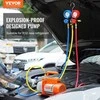 Vakuuminis siurblys ir kolektorinio manometro rinkinys, 128 l/min, skirtas R134a R410a šaltnešiui, automobilio AC remonto komplektas