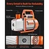 Vakuuminis siurblys oro kondicionieriams ir dervos degazavimui, vienpakopis rotacinis mentinis, 3.5 CFM 100 L/min, 180W, su alyvos buteliuku ir 4 polių varikliu, ŠVOK įrankis