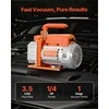 Vakuuminis siurblys ŠVOK ir automobilių kondicionierių priežiūrai, vienpakopis rotacinis, 99 L/min, oro kondicionavimo vakuuminis siurblys, šaldymo sistemų siurblys, dervos degazavimo siurblys, vakuuminė įranga