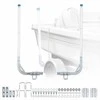 Valčių priekabos kreiptuvai, reguliuojamas aukštis 775-1205 mm, 2 vnt. plieniniai stulpai su PVC vamzdžiais, slidinėjimo ir burvaltėms, krovimo kreipiamieji stulpai priekabai