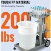Valymo vežimėlis, 3 lentynų, 90.7kg talpos, PVC maišu, namų tvarkymui, biuro valymui