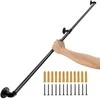 Vamzdinis turėklas laiptams 1.2 m, juodas, 200 kg, plieno, sieninis, vidaus/lauko
