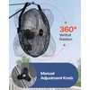 Vandeniui atsparus sieninis ventiliatorius, 57cm, 3 greičiai, 4150 CFM, juodas pramoninis lauko ventiliatorius sandėliui, šiltnamiui, dirbtuvėms ir terasai, galingas vėsinimas