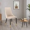 Velvetinis valgomojo kėdė, smėlio spalvos, modernus dizainas, dygsniuota, ergonomiška, patogi virtuvės kėdė su atlošu