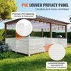 Vinilinės tvoralentės šiukšlių dėžei, baseino įrangai, PVC žaliuzės, 121.9 x 121.9 cm, balta lauko tvora, kondicionieriui