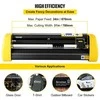 Vinilo pjaustymo įrenginys ženklų gamybai, 870 mm popieriaus tiekimas, automatinis kontūro pjovimas, LCD ekranas, vinilo pjaustymo mašina, ženklų braižytuvas, lipdukų pjaustytuvas