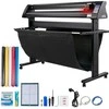 Vinilo pjaustytuvas 1350 mm, LED ekranas, optinė akis, pjaustyklis su stovu, reklaminių iškabų gamybai, lipdukų pjaustymo braižytuvas