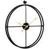 Vintažinis sieninis laikrodis Circulo 56 cm, juodo metalo rėmas, lofto stiliaus, didelis dekoratyvinis, retro, industrinis