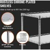 Virtuvės vežimėlis, 3 aukštų, metalinis, 300 kg, su ratukais ir kabliukais, tvirtas, mobilus, sandėliavimo, serviravimo