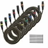 XLR kabelis scenos apšvietimui ir mikrofonams, ekranuotas subalansuotas paauksuotas 3 kontaktų, DMX vyriškas-moteriškas mikrofono laidas, 6 vnt. 7.62 m, garso jungtis