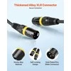XLR mikrofono kabelis scenos apšvietimui, ekranuotas subalansuotas paauksuotas 30.48 m 2 vnt. pakuotė, hi-fi garso laidas, subalansuotas audio kabelis, scenos apšvietimo laidas, profesionalus garso kabelis