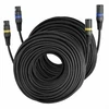 XLR mikrofono kabelis scenos apšvietimui, ekranuotas subalansuotas paauksuotas 30.48 m 2 vnt. pakuotė, hi-fi garso laidas, subalansuotas audio kabelis, scenos apšvietimo laidas, profesionalus garso kabelis