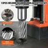Žiedinių frezų rinkinys, magnetiniams grąžtams, 13 dalių HSS magnetinių grąžtų rinkinys, 2.5 cm pjovimo gylis, plieno ir metalo pjovimas, sunkiosios žiedinės frezos