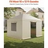 Žieminis pavėsinės uždangalas 3.07 x 3.67 m kietojo stogo pavėsinei, atsparus vandeniui ir oro sąlygoms, su šoninėmis sienelėmis, tvirta PE pastogė