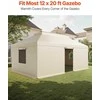 Žieminis pavėsinės uždangalas, tinka 3.66 x 6.10 m kietojo stogo pavėsinėms, visų oro sąlygų dviejų aukštų pavėsinės uždangalas, uždaras sandėliavimo pastogės uždangalas