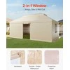 Žieminis pavėsinės uždangalas, tinka 3.66 x 6.10 m kietojo stogo pavėsinėms, visų oro sąlygų dviejų aukštų pavėsinės uždangalas, uždaras sandėliavimo pastogės uždangalas