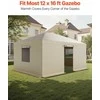 Žieminis pavėsinės uždangalas, tvirtas vandeniui atsparus pavėsinės uždangalas, visų oro sąlygų pavėsinės uždangalas, 3.68 x 4.9 m pavėsinės uždangalas, lauko pavėsinės pastogė