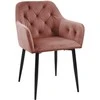 AKORD Pufas Alia Velvet Rožinė 55x55x30