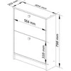 AKORD Baltas 2 durų batų spinta 60x20x80
