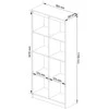 AKORD Pusės lentyna biuro balta 80x35x180