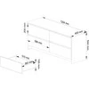 AKORD Kambario staline spinta 4 stalciu Baltyk/szarys Grafits 120x40x55
