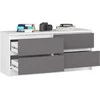 AKORD Kambario staline spinta 4 stalciu Baltyk/szarys Grafits 120x40x55