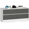 AKORD Kambario staline spinta 4 stalciu Baltyk/szarys Grafits 120x40x55