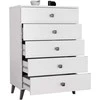 AKORD Stalo mobilus baltas/juodas 60x37x89