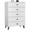 AKORD Stalo mobilus baltas/juodas 60x37x89