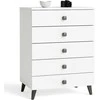 AKORD Stalo mobilus baltas/juodas 60x37x89