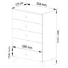 AKORD Stalo mobilus baltas/juodas 60x37x89