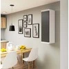 AKORD Kabintis su vitrina baltas/pilkas grafitas 30x30x140