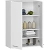AKORD Sienos spinta su dviem durim baltos 64x30x94