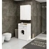 AKORD Sienos spinta su dviem durim baltos 64x30x94