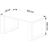 AKORD Kavos stalas Nox Dąb Sonoma/juodas 92x53x45