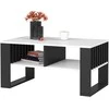 AKORD Kavos staliukas Rockford Balta/juoda 92x53x45